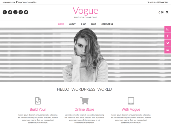 Vogue WordPress blog theme