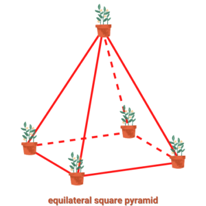 Solution for the classical 5 flowerpot problem